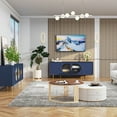 thumbnail image 4 of CBJCBJ 66" TV up to 75" Stand for Living Room, Entertainment Center with Glass Storage Cabinet, 4 of 10