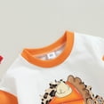 thumbnail image 4 of Okbabeha Halloween Baby Clothes Girl Boy Pumpkin Crewneck Sweatshirt Onesie Color Block Bubble Romper Fall Winter Outfits, 4 of 7