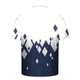 thumbnail image 4 of CHGBMOK Mens Short Sleeve Button Collared Neck Casual Shirts Summer Trendy Printed Stretch Top, 4 of 6