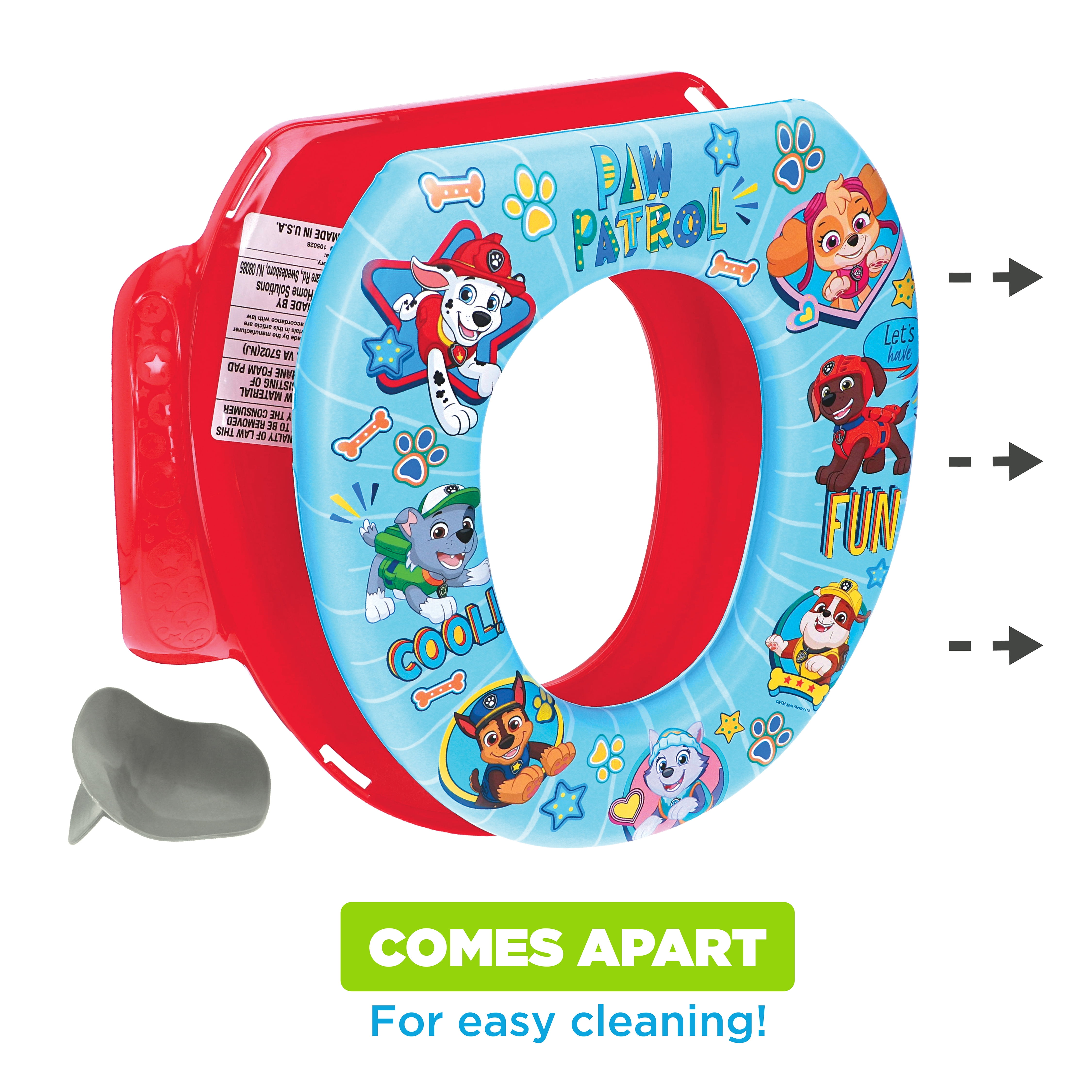 Nickelodeon PAW Patrol "Let's Have Fun" Soft Potty Seat With Potty Hook