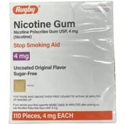 Rugby Sugar-Free Nicotine Gum 4MG - Original - 110 Pieces