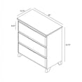 thumbnail image 6 of Max & Lily Solid Wood Modern Farmhouse 3 Drawer Dresser, Barnwood Brown, 6 of 8