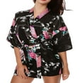 thumbnail image 1 of Womens Floral Silk Satin Kimono Robe Dressing Gown Wedding Babydoll Nightwear, 1 of 2