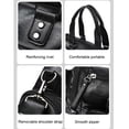 thumbnail image 2 of Minnieouse Bolso de hombro de gran capacidad multifunción de cuero de mensajero Vintage, bolsos de mano, maletín de documentos de oficina para Fitness, Envolturas para manijas de equipaje Negro Minnieouse AP015008-01, 2 of 6