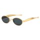 thumbnail image 1 of Gafas de Sol Retro Ovaladas SUNBSR con Montura Metálica Dorada UV400 para Mujer/Hombre, 1 of 8