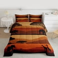 thumbnail image 2 of Homewish Female Men Women Wildlife Elephant Giraffe Bedding Comforter Set 2pcs,African Savanna Twin Comforter Sets Microfiber,Animal Migration Breathable Bedding Set,Super Cozy Room Decor, 2 of 8