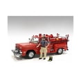 thumbnail image 2 of Firefighters 6 piece Figure Set (4 Males 1 Dog 1 Accessory) for 1/18 Scale Models by American Diorama, 2 of 3