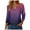 Z-Purple, variant on zaveiop 3/4 Sleeve T Shirts for Women Printed Button Down Tshirt V Neck Casual Loose Tunic Tops Dressy Summer Shirts (Dark Purple, M)