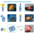 thumbnail image 2 of Doctor Kit for Toddlers 3-5 Kids Toys for 2 3 4 Year Old Girls Boys Dentist Doctor Toy Pretend Play Set Dress Up with Stethoscope Costume Educational Medical Kit Role Play Birthday Gifts Aged(Blue), 2 of 8