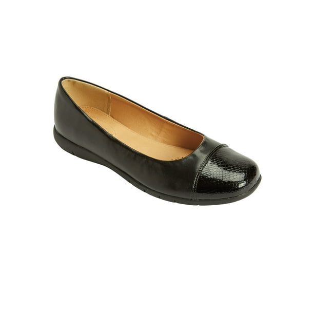 Comfortview - Comfortview Women's Wide Width The Fay Flat Shoes ...
