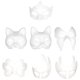 thumbnail image 2 of 7 máscaras de pulpa de papel, máscaras sencillas para niños, máscaras de bricolaje para pintar en blanco para fiestas, 2 of 3