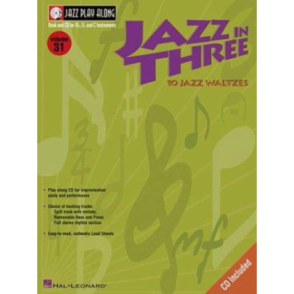 Pre-Owned Jazz in Three: Jazz Play-Along Volume 31 [With CD (Audio)] (Paperback) 0634068563 9780634068560