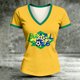 thumbnail image 5 of Women's Football Graphic T-Shirt, Women's V-Neck Short Sleeve Letter Print T-Shirt, Fashion Casual Top for Daily Wear for Soccer Tournament 2026 Yellow Size: 2XL, 5 of 5