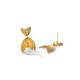 thumbnail image 1 of Pendientes de temperamento TANGJMXG cola de pez elegantes textura retro de latón chapado en oro, 1 of 3