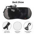 Animal head closeup Eyes Soft Shell Glasses Case with Carabiner Hook