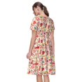 thumbnail image 2 of Bixox Robe d'Été à Manches Courtes pour Femmes Robe Ample Longueur Genou avec Poches-Icons de Pompier, 2 of 7