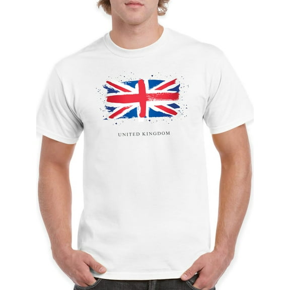 United Kingdom With Flag T-Shirt Men -Image by Shutterstock, Male x-Large