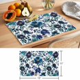 thumbnail image 6 of Blue Flowers Placemats Set of 1, Retro Abstract Art Floral Non-Slip Place Mats Washable Table Mats for Kitchen Dining Table Decorations Indoor/Outdoor, 6 of 9