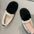thumbnail image 6 of CHICVOMEY Women's Faux Fur Lined Winter Moccasin Slippers Comfort Indoor&Outdoor Loafers with Non-Slip Sole House Slippers for Women, 6 of 8
