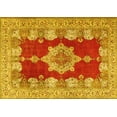 thumbnail image 1 of Ahgly Company Machine Washable Indoor Rectangle Persian Yellow Traditional Area Rugs, 7' x 10', 1 of 4