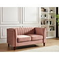 thumbnail image 4 of Uspridefurniture Plainfield Square Design 2Pcs Living Room Set, Pink Velvet, 4 of 5