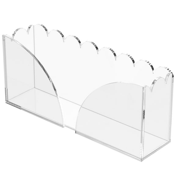 Acrylic Paper Towel Dispenser Multipurpose Clear Multi Fold Paper Towel Holder With Scalloped Edge for Bathroom Kitchen Dining Room