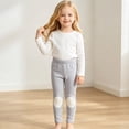 thumbnail image 5 of ATORRE Toddler Baby Girls Leggings Cute Striped Kneepad Design Unisex Baby Tights Pants Moisture Wicking Elastic Waist Full Length Leggings Pants Gray 3-4 Years, 5 of 8