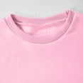 thumbnail image 6 of SONXAHE Toddler Girl's Football Bow Sleeve Print Sweatshirt Long Sleeve Graphic Sweatshirts Game Day Sweat Tops,Pink, 6 of 6