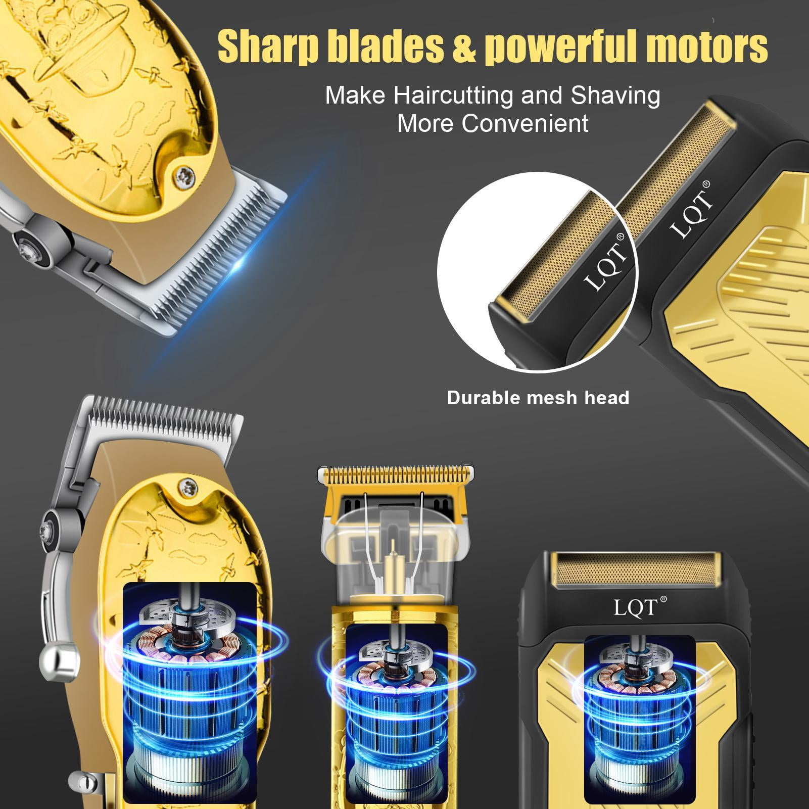 LQT Men's Hair Trimmer Set, Electric Hair Clippers, Body Hair Trimmer, Men's Grooming Product
