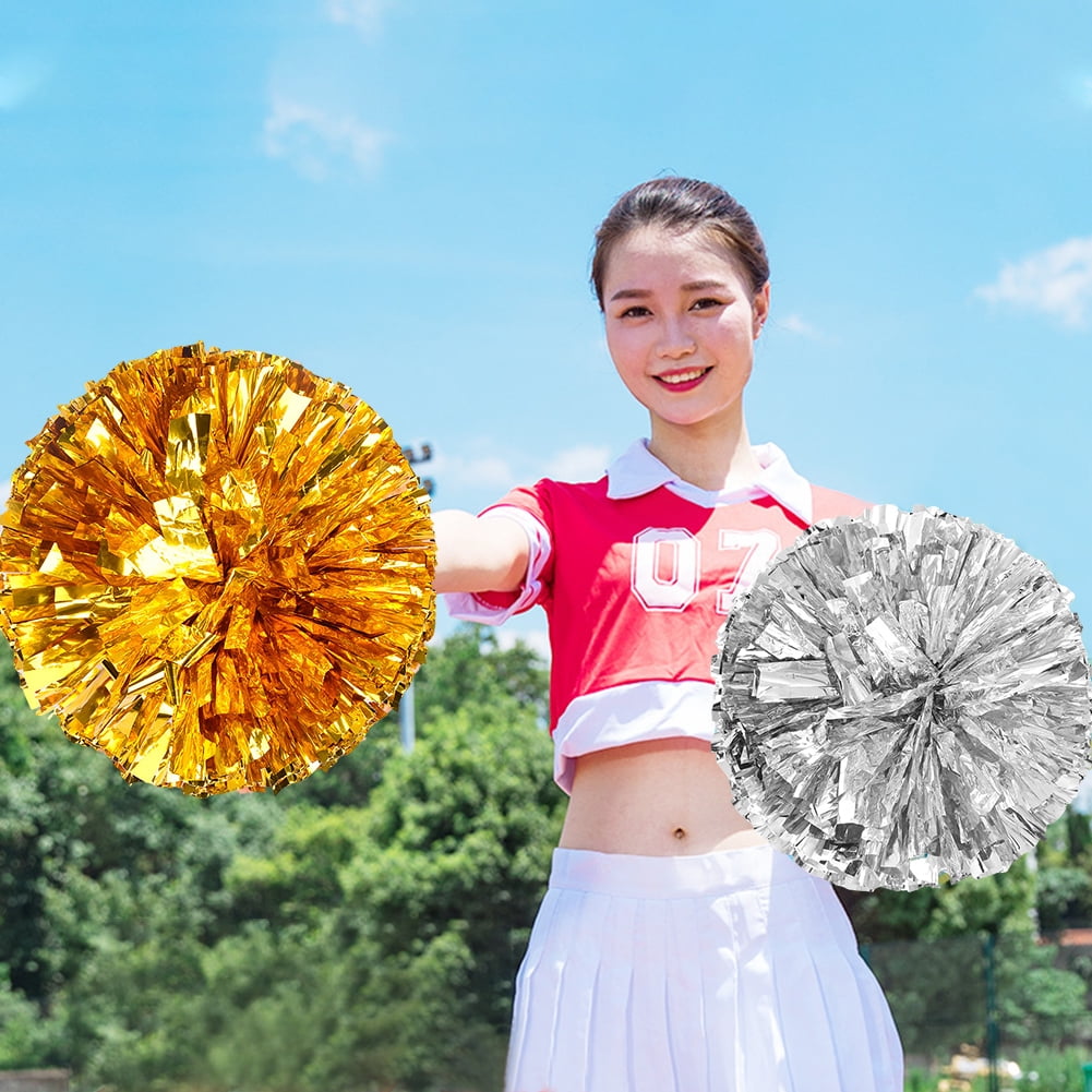 12Pcs Cheerleading Pom Poms PET Handmade Cheer Pompoms Cheering Team Dance Performances Sports Meeting Props 30CM Type 6