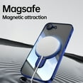 thumbnail image 5 of Allytechgroup Case for Apple iPhone 16e [Compatible with MagSafe], 360° Rotatable Invisible Magnetic Ring  Stand [Camera Lens Protector] Military-Grade Plating Clear Shockproof Phone Cover, Darkblue, 5 of 7