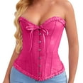 thumbnail image 3 of NMMUED Medieval Corset Halloween Clothes for Women Halloween Outfits for Women Gothic Corset Tops for Women Corset Tops for Women Medieval Costume Women Embroidered Tops for Women Hot Pink XL, 3 of 9