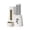 White, variant on 2-in-1 Hamster Automatic Food Feeder and Water Bottle Dispenser Set, Gravity Pet Feeder with 80ml No-Drip Waterer for Guinea Pigs, Bunnies, and Small Animals, Made of Safe PS PP Material