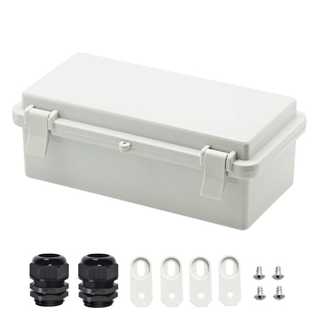 Caja de conexiones eléctricas Zulkit IP65 impermeable 20x10x7 cm