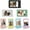 7Pack Multicolor, variant on NOGIS Mini Photo Frames(8 Pack), Mini Picture Frame Set Compatible for Mini 12/ 11/9/8/7, 3-inch Photos, Cards or Tickerts(4Pcs Black&4Pcs White)