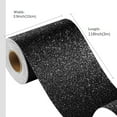 thumbnail image 2 of NOGIS Wallpaper Border Peel and Paste Wall Borders Self Adhesive Fabric Glitter Wallpaper Decorative Removable Sparkle Contact Paper Border for Bedroom Walls Bulletin Board 3.9"x118" (Black), 2 of 7