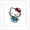 White Framed Version, variant on Gallery Pops Sanrio Hello Kitty - Hello Kitty Character Portrait Wall Art, Black Framed Version, 12" x 12"