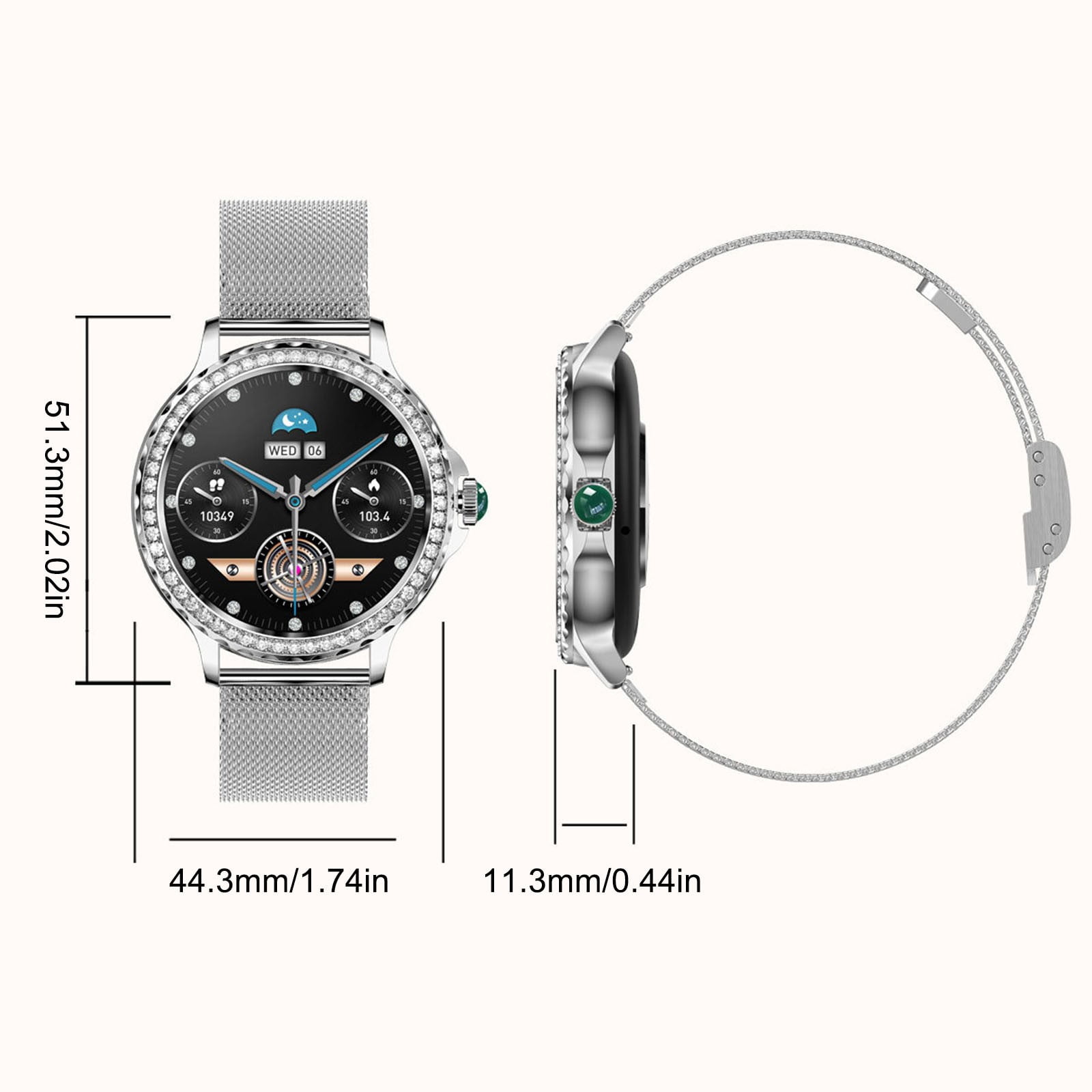Women's Smart Watch 1.3 Inch Smart Watch For Android And IOS Phones IP68 Water Fitness Watch Voice Features For Women And Men