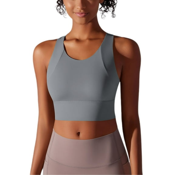 Women High Impact Fixed Cup Seamless Sports Bra Top with Beautiful Back Design for Running Yoga Gym Workout and Fitness Training