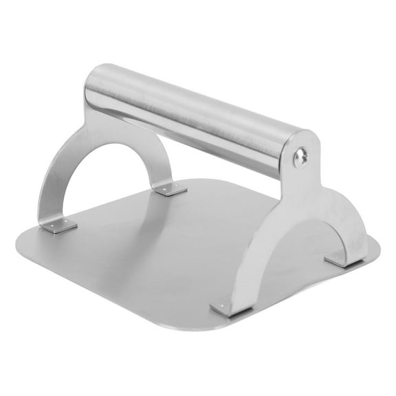 Stainless Steel Meat Press Round Grill Press for Squid, Burgers and Baking, Home and Commercial Use