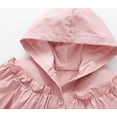 thumbnail image 6 of NIUREDLTD Children Kids Toddler Baby Girls Long Sleeve Ruffled Print Rain Jacket Coat Outwear Outfits Size 80, 6 of 8