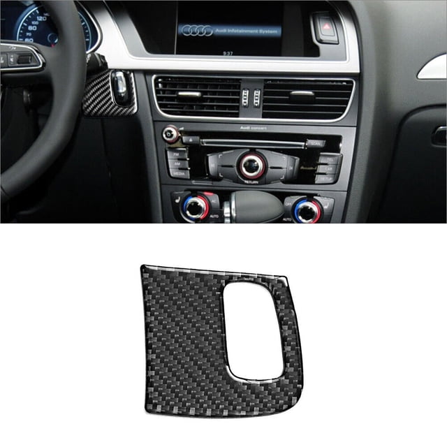 Real Bright Soft Car Interior Carbon Fiber Sticker DecorationCarbon Fiber Ligher Switch Frame Cover For Audi A4 B8 A5 8T S5 2008-2015Auto Car Protection Interior Accessories