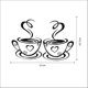 thumbnail image 2 of 10 piezas de pegatinas de pared extraíbles para tazas de café, calcomanías de vinilo para murales para cocina, restaurante, dos tazas, 2 of 5