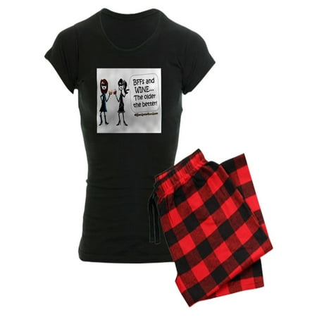 

CafePress - Bffs And WINE Pajamas - Women s Dark Pajamas