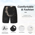 thumbnail image 3 of Balery Abstract Starry Sky Moon Bañador para hombre, shorts de playa de secado rápido con entrepierna y forro de compresión-Medium, 3 of 6