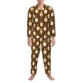 thumbnail image 3 of Balery Flowers And Gnomes Bees Pattern Pajama Sets for Men Long Sleeve 2 Piece Sleepwear Loungewear Sets Soft PJ's with Pockets Long Sleeve Comfy Pj Sets-XX-Large, 3 of 7