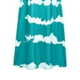 thumbnail image 6 of Fangasis Women Long Dress V Neck Maxi Dresses Tie Dye Sundress Ladies Casual Slip Beach Sky Blue L, 6 of 7