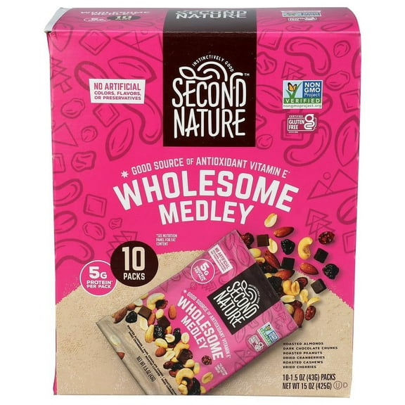 SECOND NATURE Wholesome Medley Trail Mix NSD3 10 Pack, 15 OZ