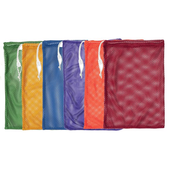 Sac en Maille Robuste, 12 Pouces" X 18 Pouces", Couleurs Assorties, 6/ensemble