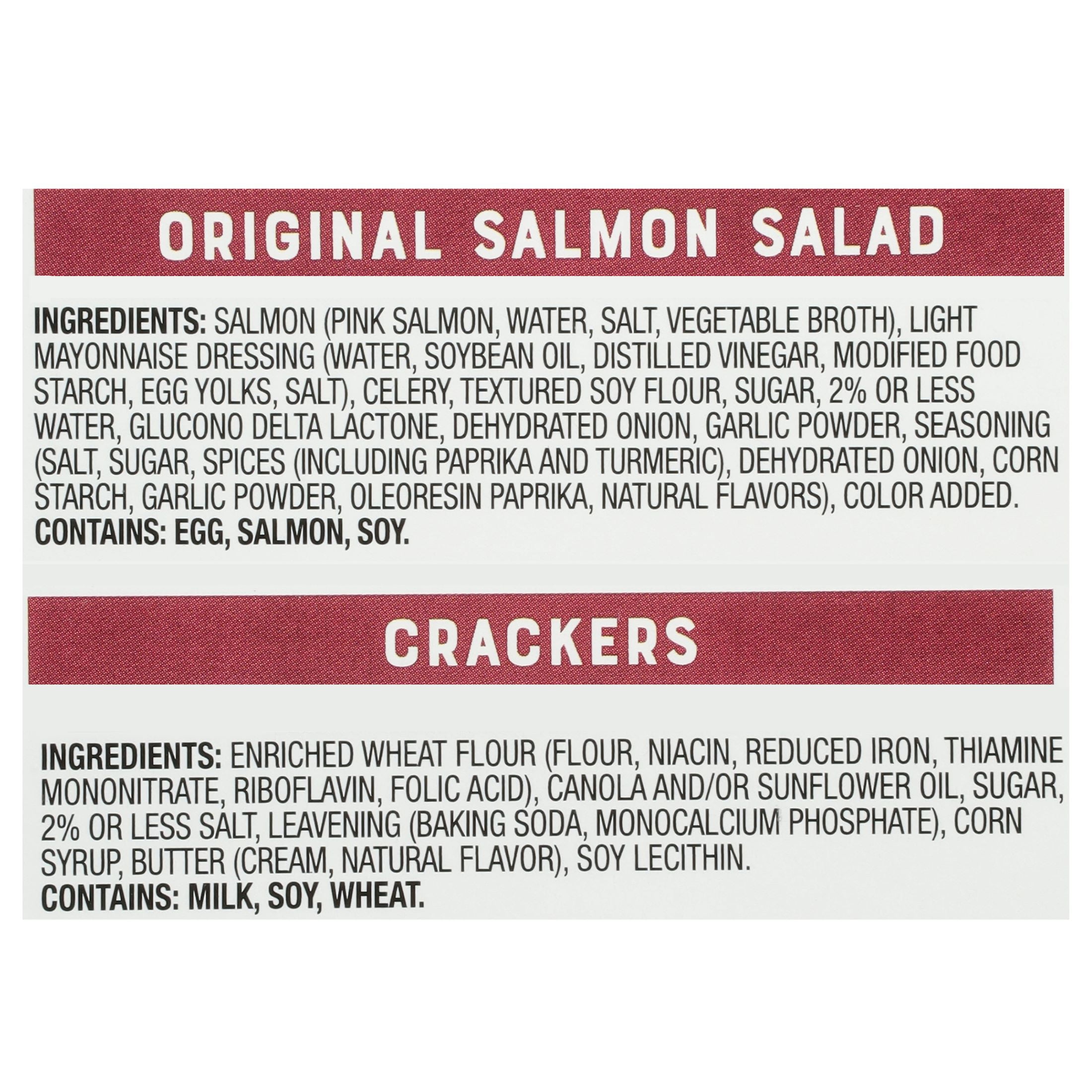 (3 pack) Bumble Bee Snack on The Run Salmon Salad with Crackers Kit, Ready to Eat, 8g Protein per Serving, Shelf Stable Box, 3.5 oz